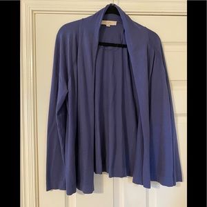 Loft dark periwinkle lightweight swing cardigan, size L